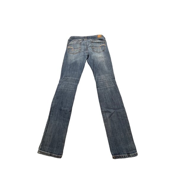American Eagle Outfitters Womens Sz 6 Skinny Stretch Jeans Medium Wash W28 L29.5 - Picture 2 of 9
